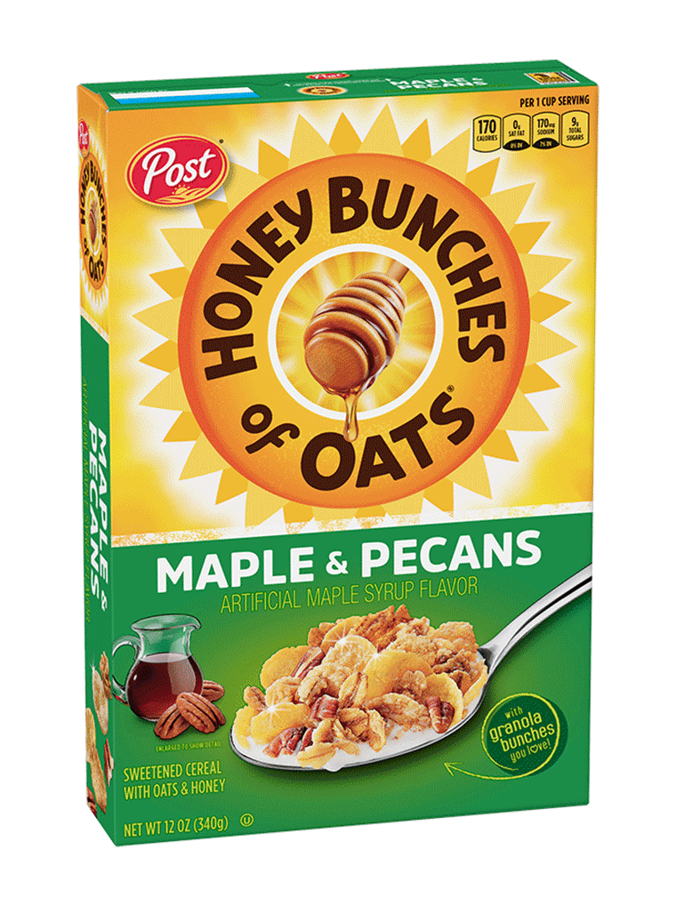 Post Honey Bunches of Oats Maple & Pecans Sweetened Cereal 340g (Best Before Date 01/11/2024)