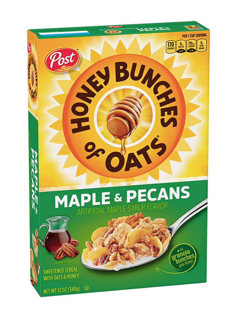 Post Honey Bunches of Oats Maple & Pecans Sweetened Cereal 340g (Best Before Date 27/04/2024)