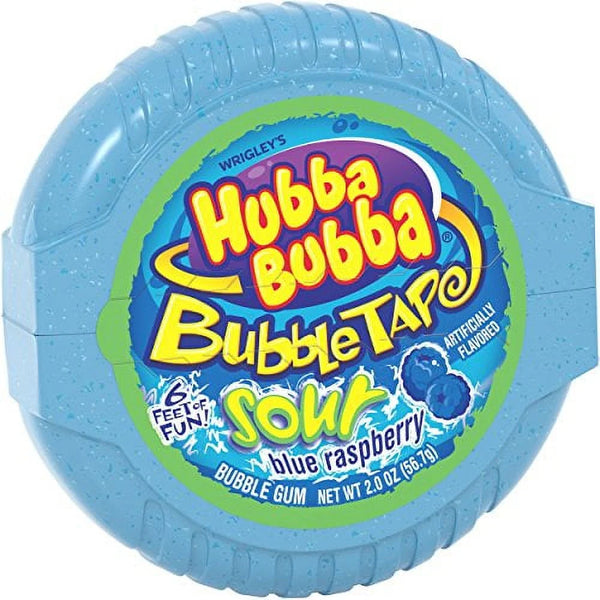 Hubba Bubba Sour Blue Raspberry Gum Tape 56g (Best Before : 13 May 2025)