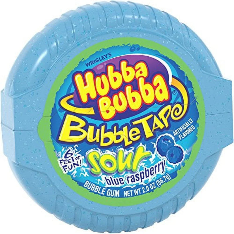 Hubba Bubba Sour Blue Raspberry Gum Tape 56g (Best Before : 13 May 2025)
