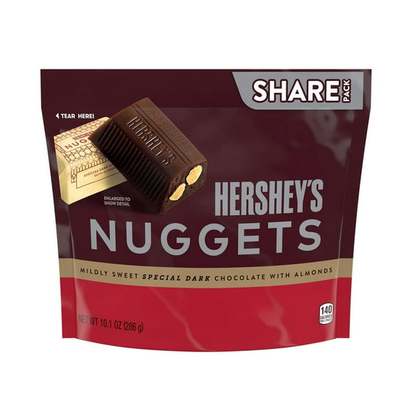 Hershey's Nuggets Mildly Sweet Special Dark Chocolate with Almonds 286g (Best Before Date 03/2024)