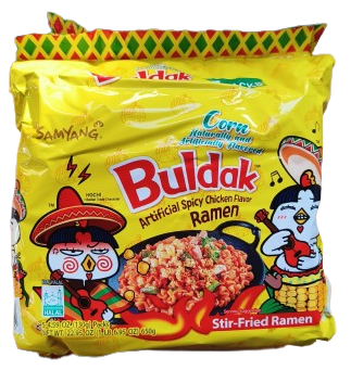 Samyang Buldak Spicy Chicken Cor  Flavor Stir-Fried Ramen (130g X 5) (Best Before : 26 Aug 2025)