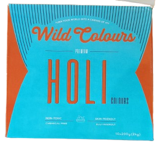 Wild Colours Premium Holi Colours – 2kg Pack (10x200g)