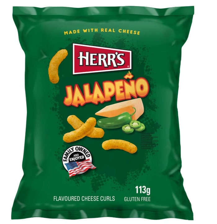 Herrs Flavoured Cheese Curls (EU) 113g | Choose Your Flavour