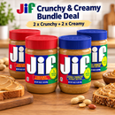 Jif Crunchy & Creamy Bundle Deal | 2 x Crunchy & 2 x Creamy