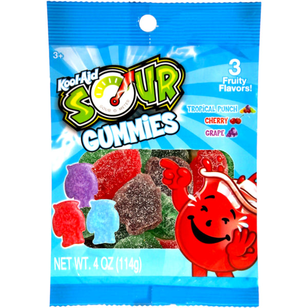 Kool Aid 3 Fruity Flavours Sour Gummies 114g (Best Before Date 25/12/2024)
