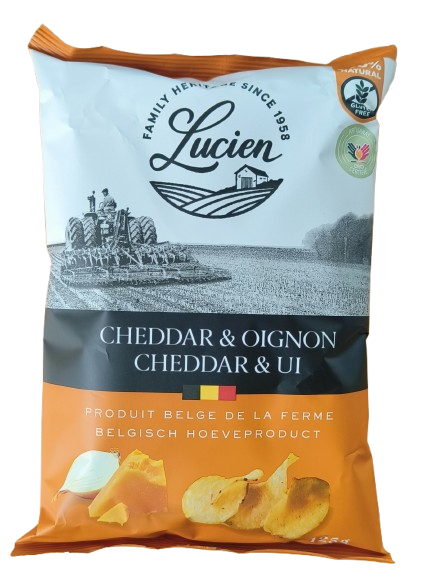 20 x Lucien Crisps | Full Case Offer | Pick Your Flavour | Belgium Crisps 125g Pack | Delicious Taste