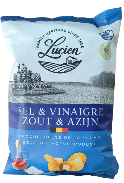 20 x Lucien Crisps | Full Case Offer | Pick Your Flavour | Belgium Crisps 125g Pack | Delicious Taste
