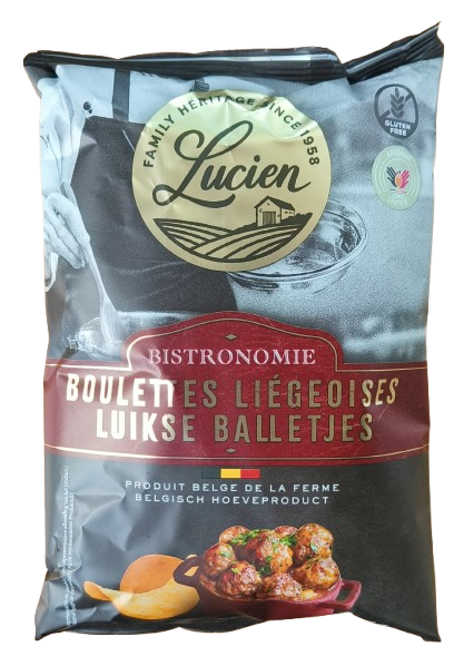 20 x Lucien Crisps | Full Case Offer | Pick Your Flavour | Belgium Crisps 125g Pack | Delicious Taste