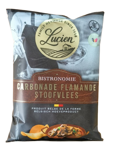 20 x Lucien Crisps | Full Case Offer | Pick Your Flavour | Belgium Crisps 125g Pack | Delicious Taste