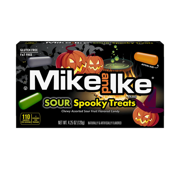 Mike & Ike Sour Spooky Treats Chewy Candy 120g PACK OF 12(BEST BEFORE 23/05/2025)