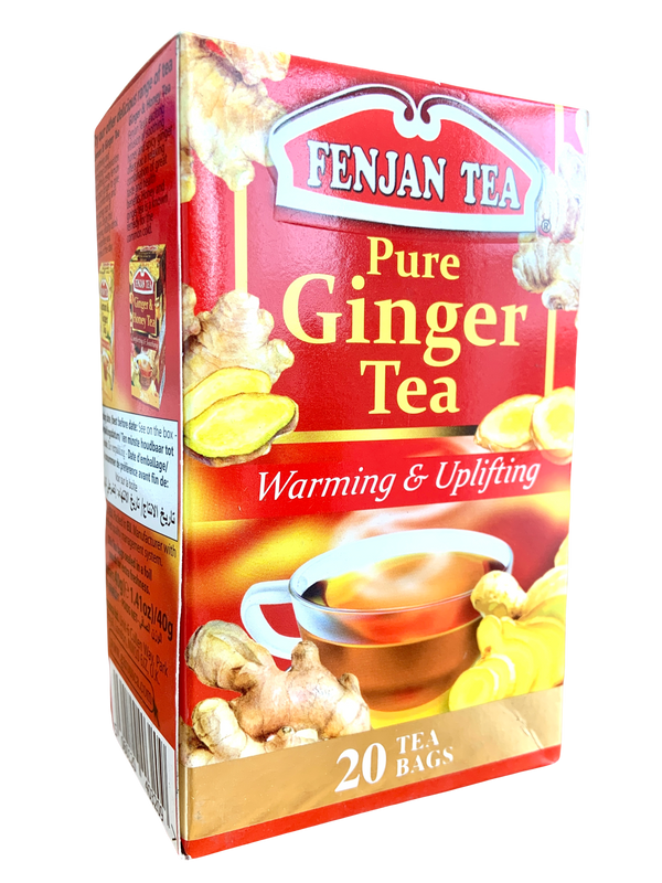 Fenjan Tea Pure Ginger 40g | Warming & Uplifting | 20 Tea Bags