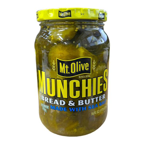 Mt. Olive Munchies Bread & Butter Made with Sea Salt 473ml
