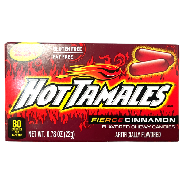 Hot Tamales Fierce Cinnamon Chewy Candy 6 x 22g (Best Before Date:- 05/2025)
