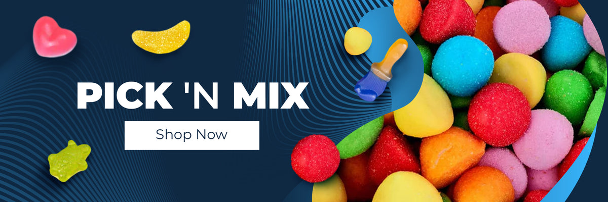 Pick 'n Mix from a wide variety of jellies, gummies, and sweets!