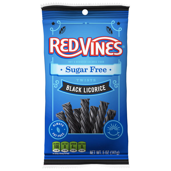Red Vines Sugar Free Black Licorice Twists 142g (Best Before Date 21/03/2025)