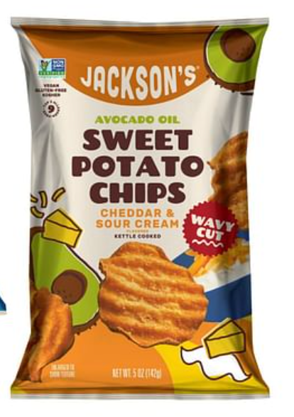 Jackson's Avocado Oil Sweet Potato Chips 142g | Kettle Cooked Chips | 6 Flavours
