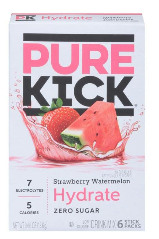 Pure Kick Hydrate Zero Sugar Single To Go Strawberry Watermelon  18g