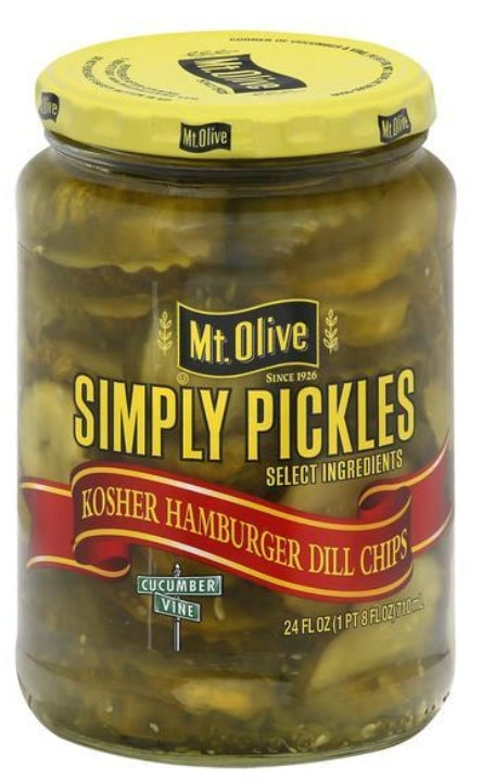 Mt Olive Simply Hamburger Dill Chips  710ml