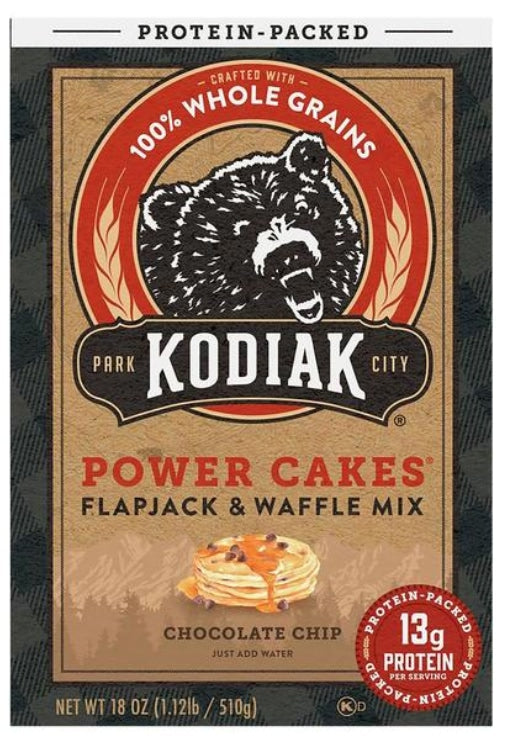 Kodiak Power Cakes Flapjack & Waffle Mix Chocolate Chip  510g