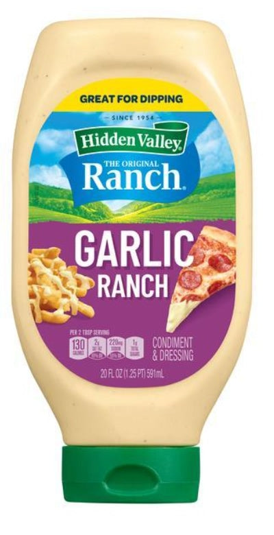 Hidden Valley Garlic Ranch Dressing 591ml
