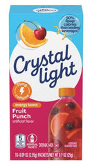 Crystal Light On The Go Fruit Punch ENERGY BOOST 25g