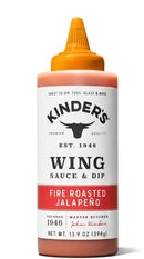 Kinder's Wing Sauce & Dip 439g | Fire Roasted Jalapeno (Best Before : 31 Oct 2025)