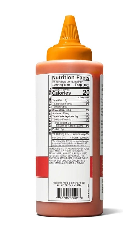 Kinder's Wing Sauce & Dip 439g | Fire Roasted Jalapeno