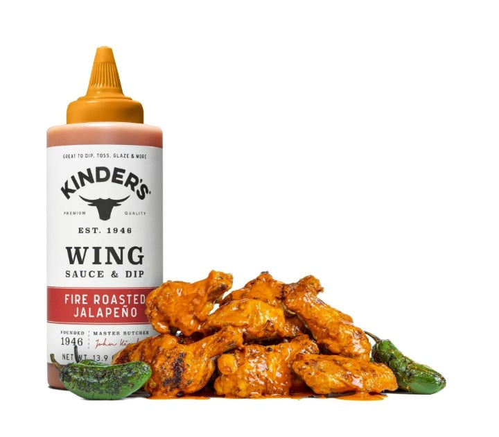 Kinder's Wing Sauce & Dip 439g | Fire Roasted Jalapeno