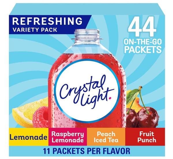 Crystal Light On the Go Refreshing Variety Pack 44ct (118g): Guilt-Free Hydration