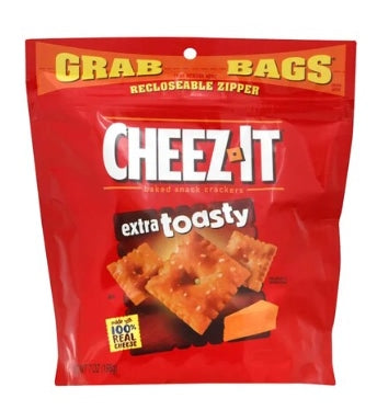 Cheez-it Extra Toasty Baked Snack Crackers 198g Grab Bag