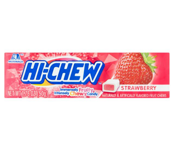 Hi-Chew Fruity Chewy Candy Strawberry Flavour 50g (Best Before Date 27/12/2024)