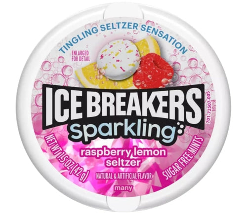 Ice Breakers Sparkling Raspberry Lemon Seltzer Mints 42g