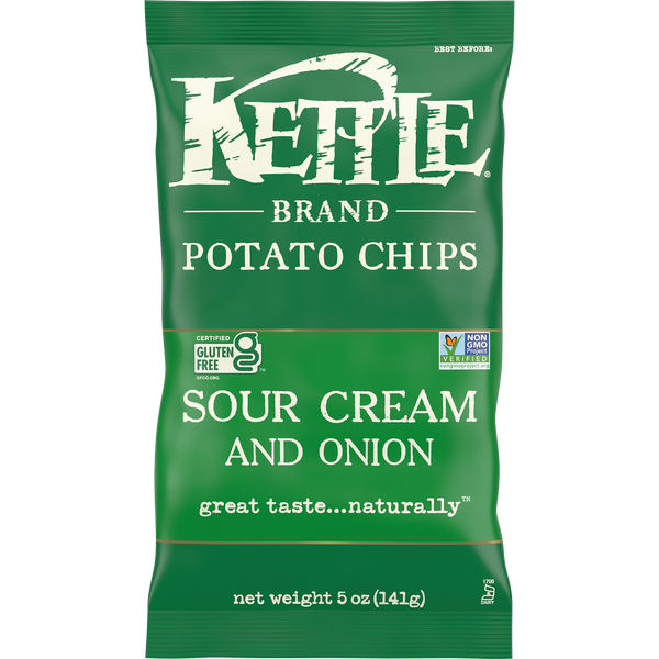 Kettle Brand Sour Cream and Onion Potato Chips 141g