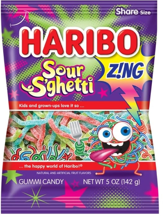 Haribo Sour S'Ghetti Bag  141g (Best Before Date :- 12/2025)