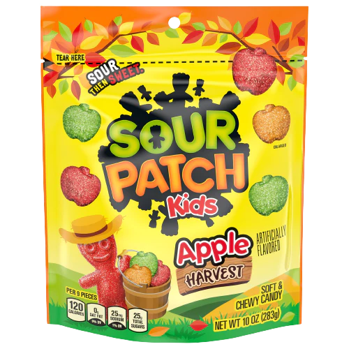 Sour Patch Kids Apple Harvest Soft & Chewy Candy Bag 283g
