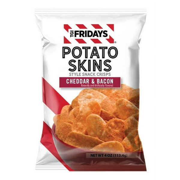 TGI Fridays Cheddar & Bacon Potato Skins Snacks 113g