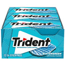 Trident Wintergreen Sugar Free Gum (12 Pack)