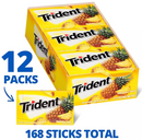 Trident Pineapple Twist Sugar Free Gum (12 Pack)(Best Before Date :- 23/APR/2025)