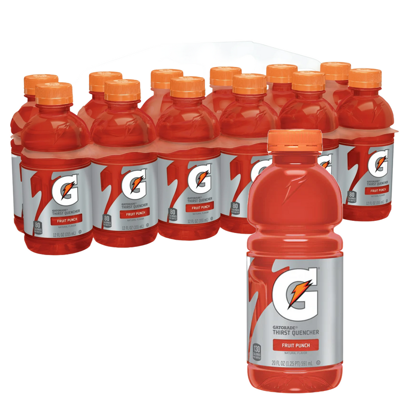 Gatorade Thirst Quencher Fruit Punch Sports Drink 591ml (Pack of 12)