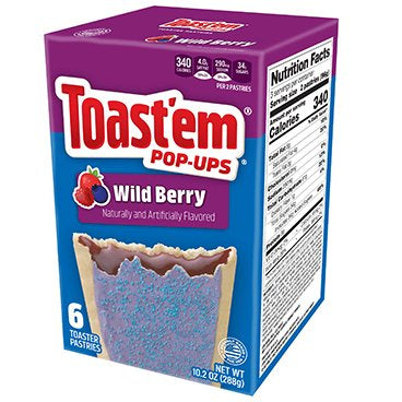 Toast'em Pop-Ups Wild Berry Toaster Pastries 288g (Best Before Date 16/03/2024)