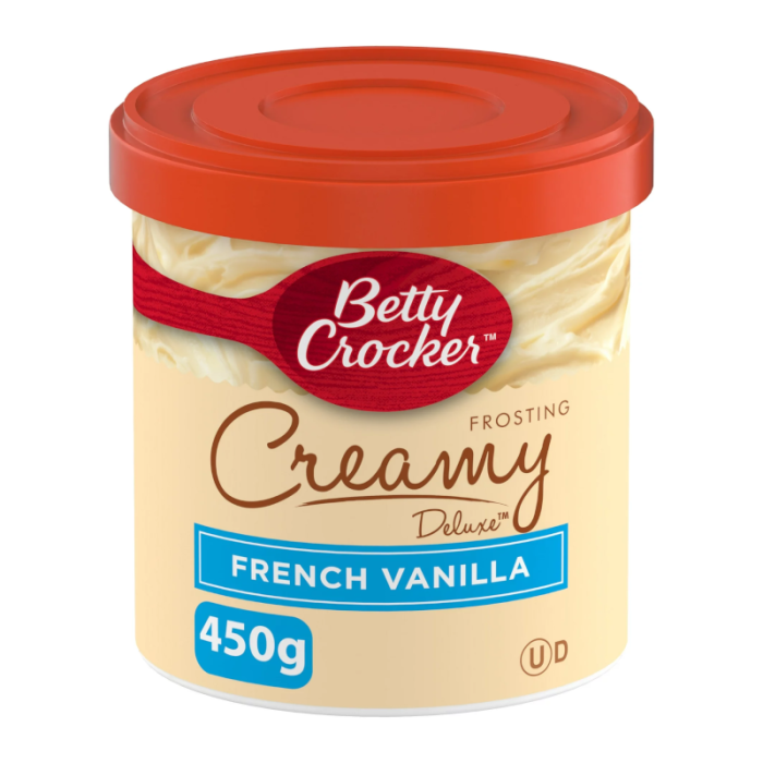Betty Crocker Creamy Deluxe French Vanilla 450g (Best Before Date 02/2025)