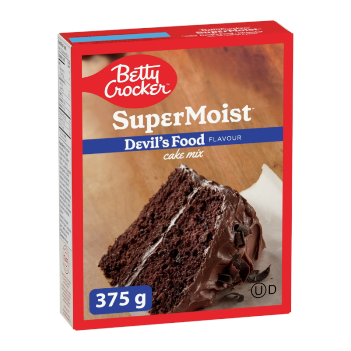 Betty Crocker Super Moist Devil's Food Cake Mix 375g [Canadian] (BBD : 05 June 2025)