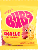Bubs Candy Sour Skalle Lemon Raspberry 156g