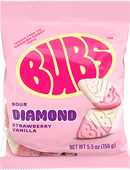 Bubs Candy Sour Diamond Strawberry Vanilla 156g