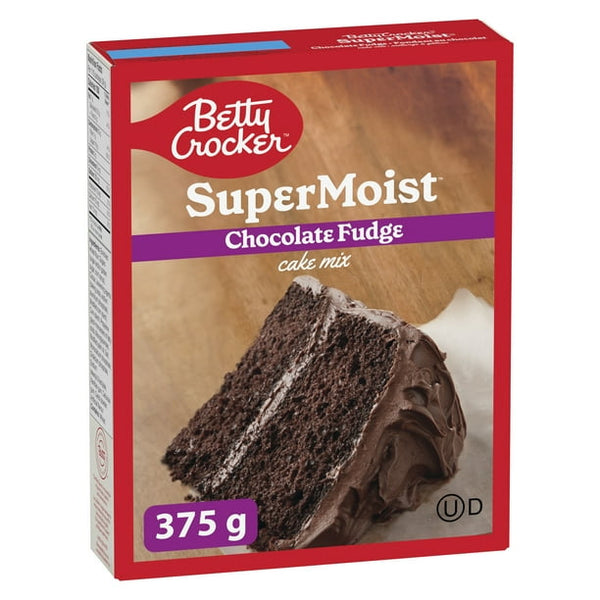 Betty Crocker Super Moist Chocolate Fudge Cake Mix 375g [Canadian] (BBD 03/25)