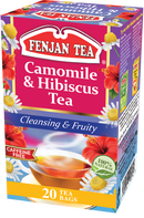 Fenjan Camomile & Hibiscus Tea, Cleansing & Fruity, 20 Tea Bags