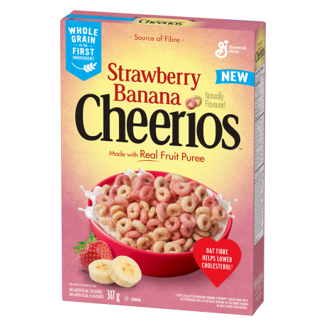 General Mills Strawberry Banana Cheerios Cereal 420g [Canadian]