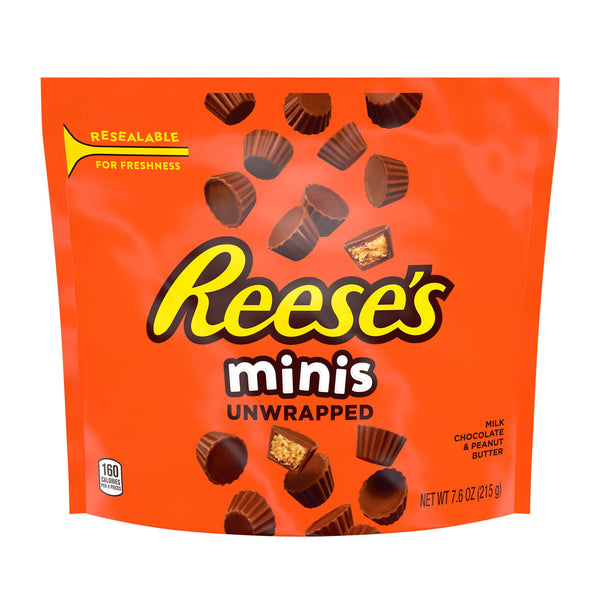 Reese's Minis Unwrapped Milk Chocolate & Peanut Butter Cups 215g