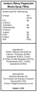 Skinny Sugar Free Peppermint Mocha Syrup 750ml (Best Before : 01 August 2026)